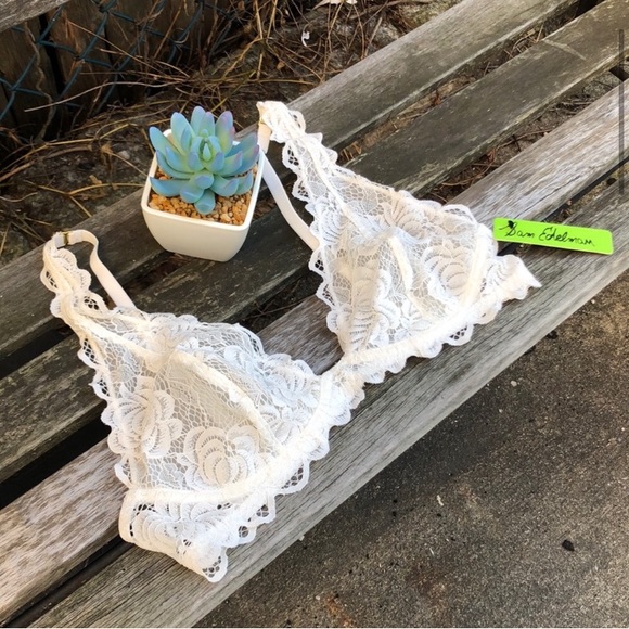 🍃🖤New Sam Edelman Antique White Lace BraLet - Picture 6 of 8